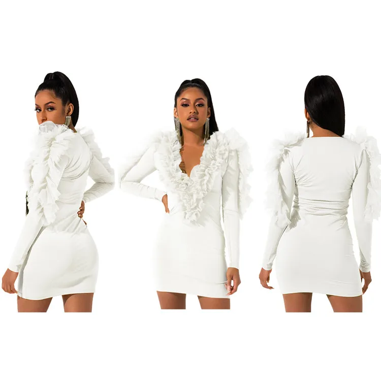 2021 Hot Selling Casual Ladies Dresses V-neck Mesh Wrapped Hip Skinny Fashion Ladies Mini Dresses
2021 Hot Selling Casual Ladies Dresses V-neck Mesh Wrapped Hip Skinny Fashion Ladies Mini Dresses