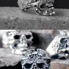Ded Eye Punk Skull Ring For Man Stainless Snd Silver Also, Skull Head Silver Ring