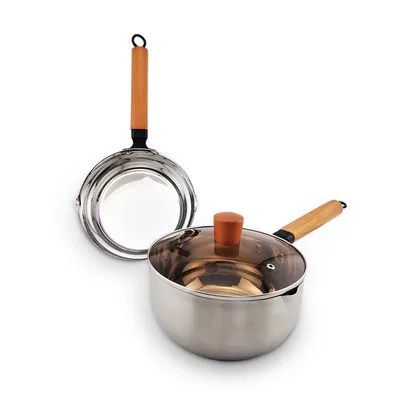 Stainless Steel wok pan Japanese Style non stick Frying Pan For Kitchen with wooden hand, Natural metal
Stainless Steel wok pan Japanese Style non stick Frying Pan For Kitchen with wooden hand, Natural metal
