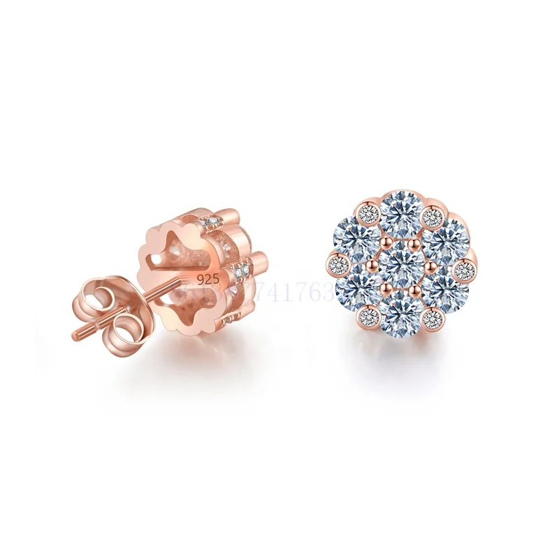 Rose Gold Color Flower Style Diamond Earrings VVS Moissanite Solitaire Stud Earrings
Rose Gold Color Flower Style Diamond Earrings VVS Moissanite Solitaire Stud Earrings