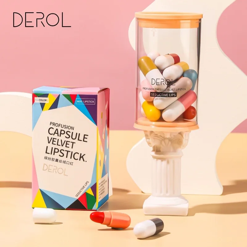 16 Colors Cute Mini Lipstick Set Waterproof Matte Velvet Capsule Lipstick Cosmetic Long Lasting Easy Color Lipstick
16 Colors Cute Mini Lipstick Set Waterproof Matte Velvet Capsule Lipstick Cosmetic Long Lasting Easy Color Lipstick