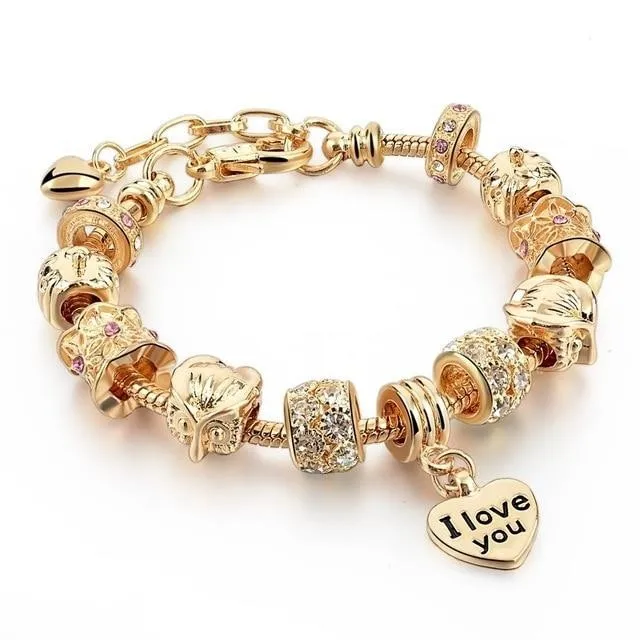 2021 Charm Bracelet Colorful Jewelry Gold Plated Bracelet Beaded Crystal Bracelets Heart Fashion Silver Pulsera
2021 Charm Bracelet Colorful Jewelry Gold Plated Bracelet Beaded Crystal Bracelets Heart Fashion Silver Pulsera