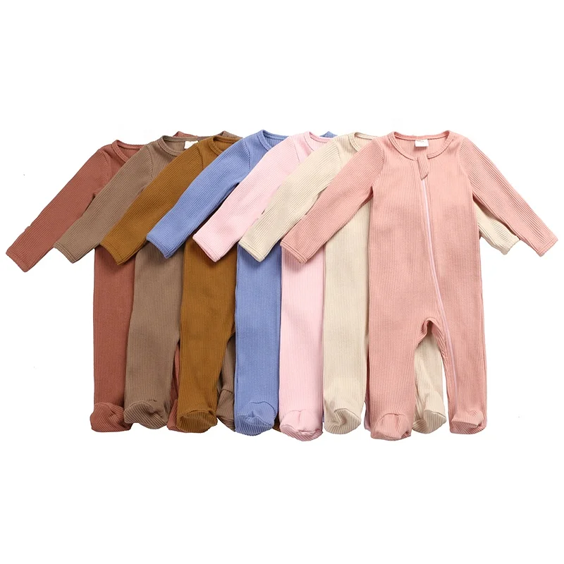 Wholesale baby clothes newborn long sleeve ribbed cotton clothing rompers zipper style fall cute rompers ribbed footie rompers
Wholesale baby clothes newborn long sleeve ribbed cotton clothing rompers zipper style fall cute rompers ribbed footie rompers
