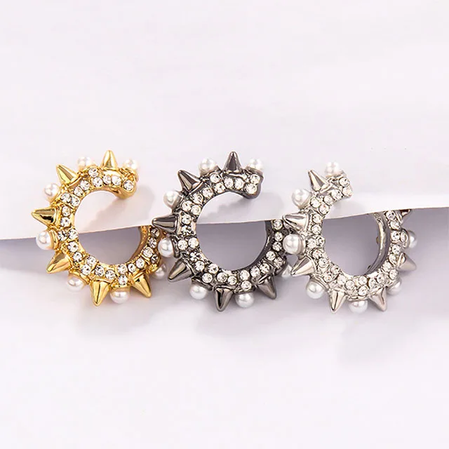 Single Small Rivet Ear Bone Clip With Pearl Fashion Ear Clip Without Pierced Earrings Female, 8color
Single Small Rivet Ear Bone Clip With Pearl Fashion Ear Clip Without Pierced Earrings Female, 8color