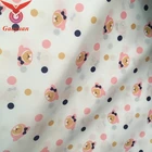 Suppliers 100% Polyester dots printed pink nylon taffeta fabric ladies kids fabric