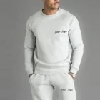 Set Hoodie Set Custom Men O Neck Soft Fleece Warm Top Gym Fitness Hoodie Sports 2 Pieces Tracksuit Set