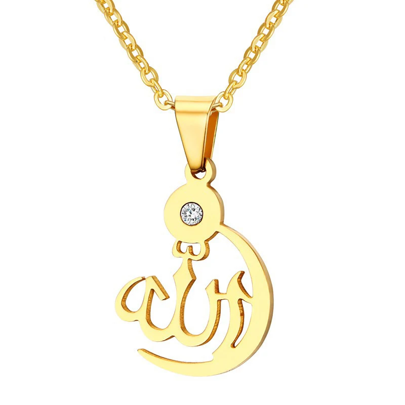 Customized Titanium Steel Jewelry Wholesale Men'S Gold 28.5Mm Titanium Steel Diamond Allah Allah Pendant Necklace, Picture shows
Customized Titanium Steel Jewelry Wholesale Men'S Gold 28.5Mm Titanium Steel Diamond Allah Allah Pendant Necklace, Picture shows