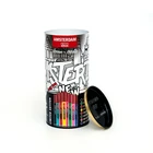 New Style Custom Logo Round Sock/Food/Nuts/Tea/Chocolate Cardboard Paper Tube Gift Packaging Can with Plug