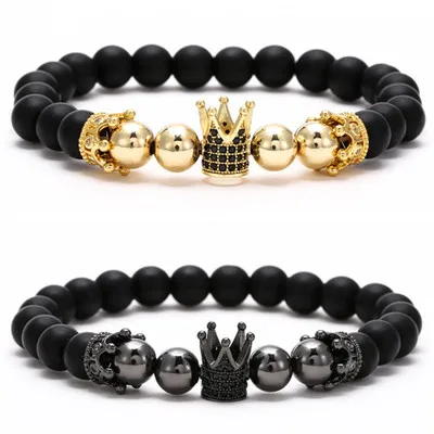 VRIUA Hot Sale Classical Handmade Braiding Bracelet Gold Hip Hop Men Pave CZ Zircon Crown Bracelet, Black
VRIUA Hot Sale Classical Handmade Braiding Bracelet Gold Hip Hop Men Pave CZ Zircon Crown Bracelet, Black
