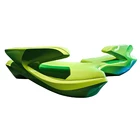 Modern hotel lobby leather Zaha Hadid Zephyr moon sofa