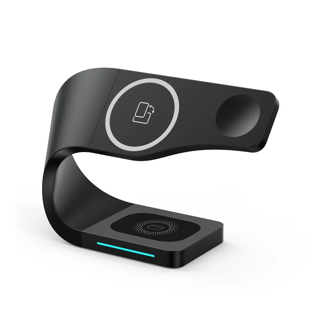 New Arrivals WELUV i4 15w Qi Fast Charging Magnetic Wireless Charger Stand 3 in 1 for Apple, Black white (customized)
New Arrivals WELUV i4 15w Qi Fast Charging Magnetic Wireless Charger Stand 3 in 1 for Apple, Black white (customized)