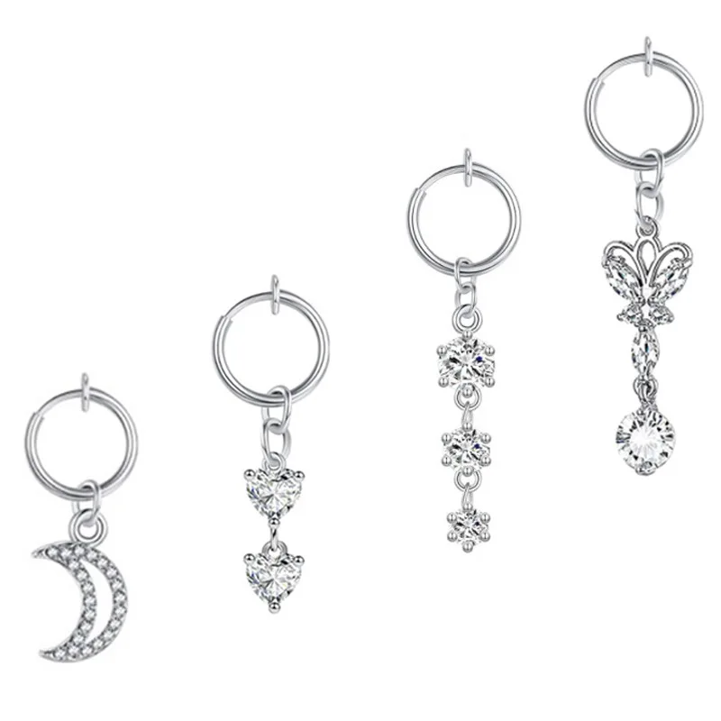 Women Sexy Butterfly Belly Botton Rings 4 Sets Stainless Steel Hooping Earrings, As picture
Women Sexy Butterfly Belly Botton Rings 4 Sets Stainless Steel Hooping Earrings, As picture