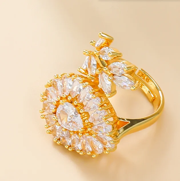 Fashion zircon Water drop flowers Rings For Women Gold Plated Stainless Steel Ring Trend Luxury Korean Jewelry
Fashion zircon Water drop flowers Rings For Women Gold Plated Stainless Steel Ring Trend Luxury Korean Jewelry