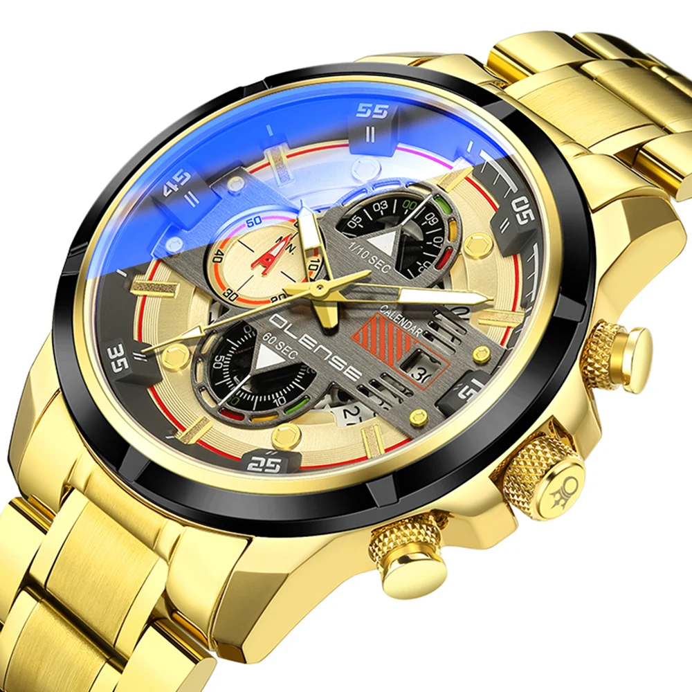 Men Gold Watch Quartz Stainless Steel Waterproof Wristwatches Business Men Watch High Quality relojes olense 9002 watch
Men Gold Watch Quartz Stainless Steel Waterproof Wristwatches Business Men Watch High Quality relojes olense 9002 watch