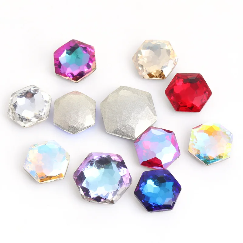 Pointback Glass Crystal Stones Appliques Hexagon Faceted Glass Rhinestone For Clothing Jewelry Making
Pointback Glass Crystal Stones Appliques Hexagon Faceted Glass Rhinestone For Clothing Jewelry Making