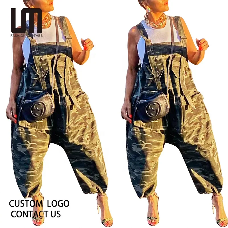 Liu Ming Hot Selling Women Casual Summer Camouflage Printed Loose Long Rompers Overalls Pants Jumpsuits
Liu Ming Hot Selling Women Casual Summer Camouflage Printed Loose Long Rompers Overalls Pants Jumpsuits