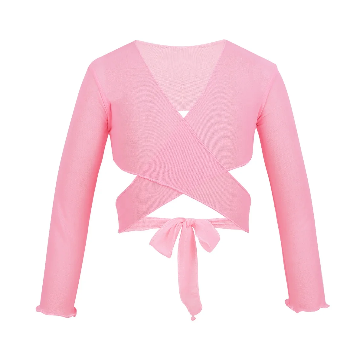 Girls Ballet Wrap Top For Dancing Gymnastic Classic Mesh Ballet Costume Long Sleeve Crop Tops With Adjustable Tie Closure
Girls Ballet Wrap Top For Dancing Gymnastic Classic Mesh Ballet Costume Long Sleeve Crop Tops With Adjustable Tie Closure