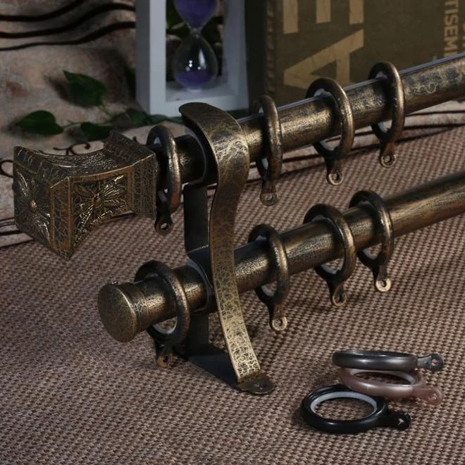 Ready ship Best Quality 32 /32 mm Gold-crack Aluminum metal double Curtain rods for heavy curtains
Ready ship Best Quality 32 /32 mm Gold-crack Aluminum metal double Curtain rods for heavy curtains