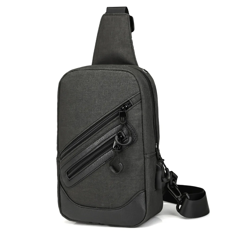 Cool new spring fashion men's chest bag men's chest bag pure color USB retro men's bag, 3 colors
Cool new spring fashion men's chest bag men's chest bag pure color USB retro men's bag, 3 colors