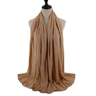 Scarf Hijab Scarf High Quality Jersey Scarf Stretch Hijab Shimmer Crepe Hijab Scarf 2019 Muslim Head Hijab