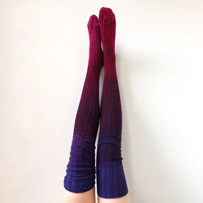 Wholesale winter thick long high knee socks high thigh warm tie dye slouch socks, Multi colors
Wholesale winter thick long high knee socks high thigh warm tie dye slouch socks, Multi colors