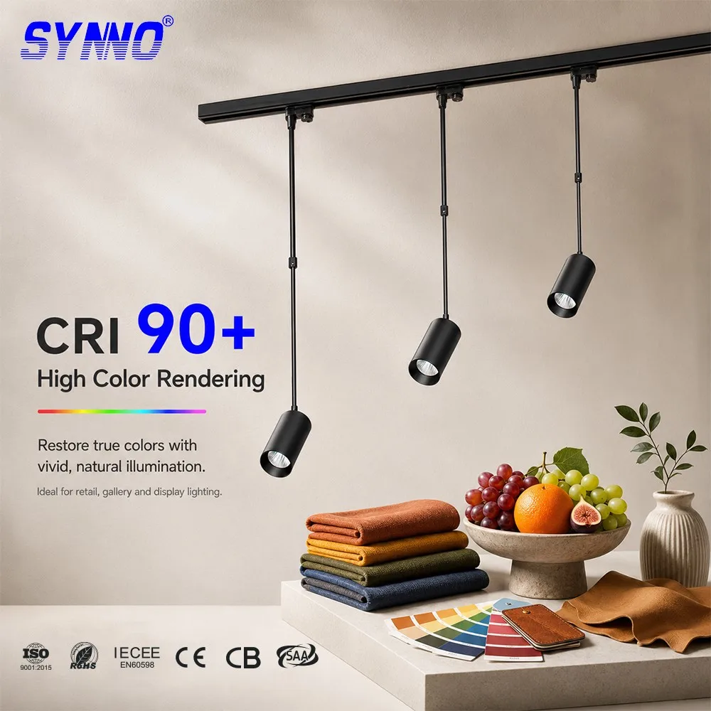A CRI 90+ visszaállítja a valódi színeket a kiskereskedelmi és galériai alkalmazásokhoz cri-90-high-color-rendering-track-spotlight-product-display