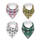 Adjustable baby bandana drool bibs 4pack set cotton absorben Baby Born Gift