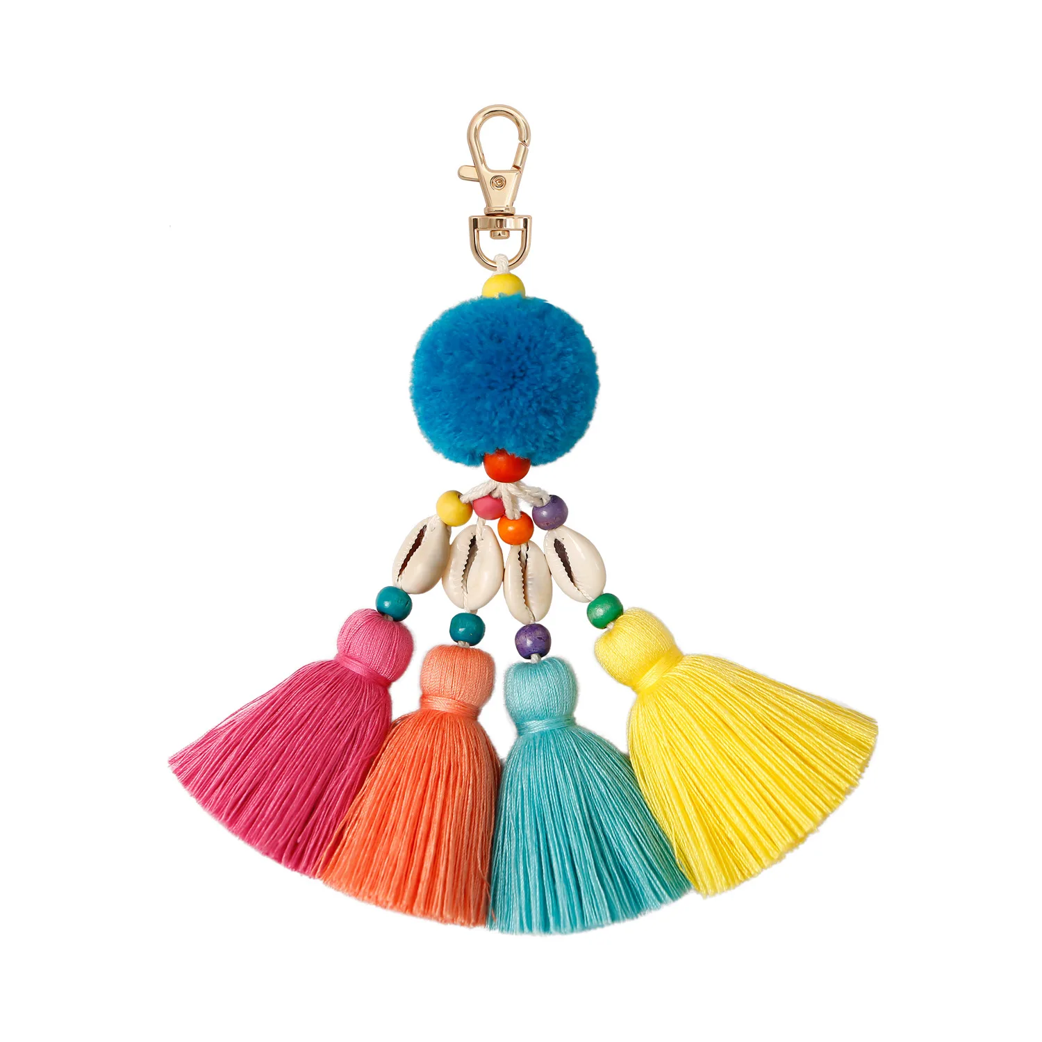 Boho Hand-woven Bohemian Tassel Shell keychain Bag Pendant Colorful Pompom Shell Conch Keychain Pelus Anahtarlik
Boho Hand-woven Bohemian Tassel Shell keychain Bag Pendant Colorful Pompom Shell Conch Keychain Pelus Anahtarlik
