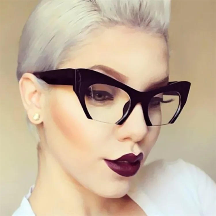 2023 New Fashion Men Women Optical Glasses Anti Blue Light Glasses Half Frames Cat Eye Flat Lens Retro Optical Glasses
2023 New Fashion Men Women Optical Glasses Anti Blue Light Glasses Half Frames Cat Eye Flat Lens Retro Optical Glasses