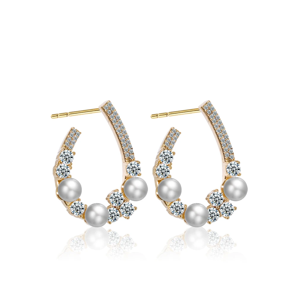 Top quality gifts pearl stud earrings with zircon 925 silver auricular needle gold plated baroque pearl earrings
Top quality gifts pearl stud earrings with zircon 925 silver auricular needle gold plated baroque pearl earrings