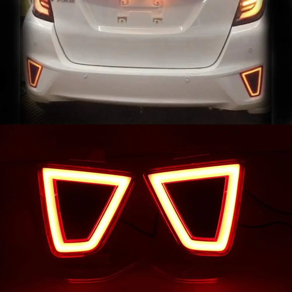 Super Bright Rear Lights Brake Lamp for Honda Fit 2014 2015 Car Bumper Reflector Lamps Tail Lights Assemblies Quadrangle Type
Super Bright Rear Lights Brake Lamp for Honda Fit 2014 2015 Car Bumper Reflector Lamps Tail Lights Assemblies Quadrangle Type