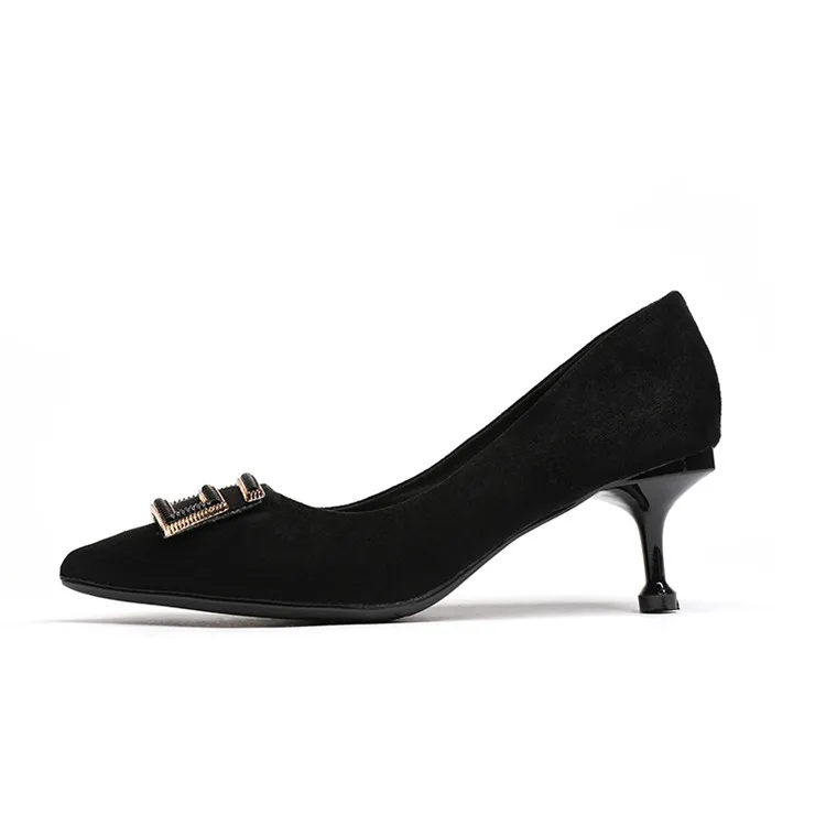 New fashion ornaments for fine heel pointed toe cap suede and uppershoes women heels, Black, apricot
New fashion ornaments for fine heel pointed toe cap suede and uppershoes women heels, Black, apricot