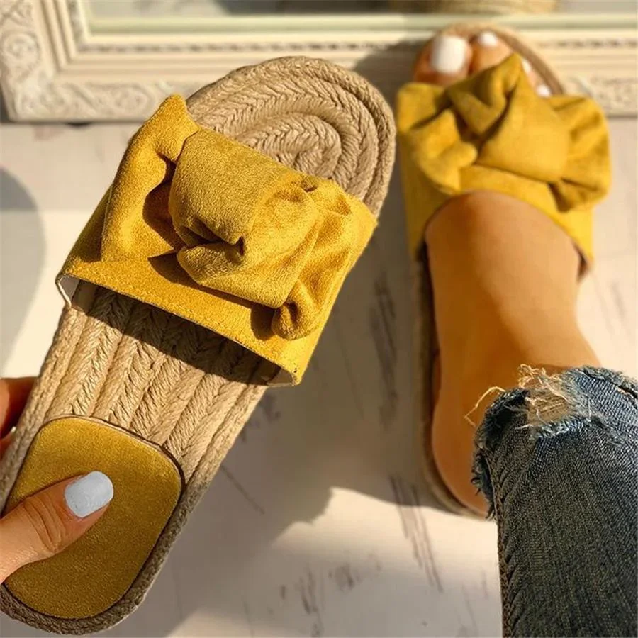 Fashion Bow Sandal for Women Flat Slides Slippers Suede Faux Straw Style with Bowknot Summer Slipper Ladies Shoes Sandals
Fashion Bow Sandal for Women Flat Slides Slippers Suede Faux Straw Style with Bowknot Summer Slipper Ladies Shoes Sandals