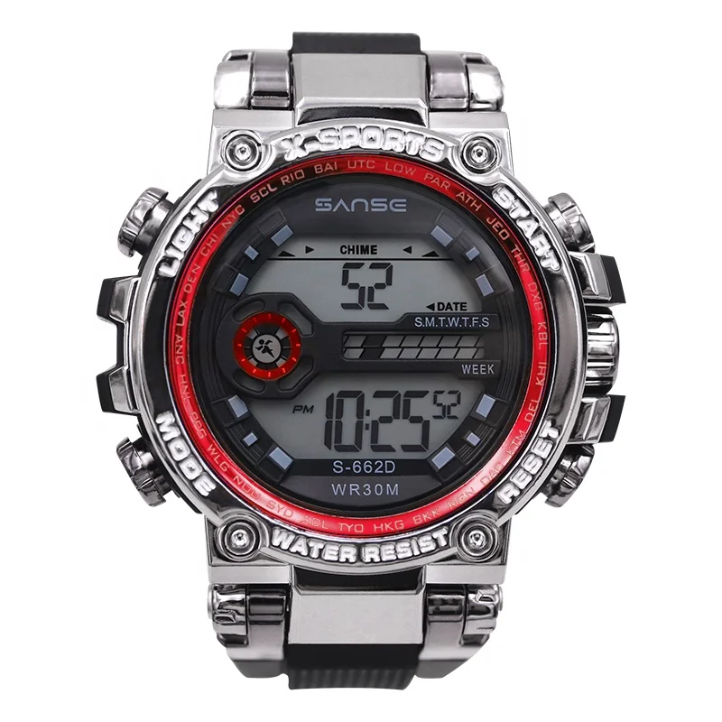 2020 New Design Sanse S-662D OEM Custom Logo Reloj Pulsera Hombre Waterproof Men Wristwatch Sport Digital, 8 colors
2020 New Design Sanse S-662D OEM Custom Logo Reloj Pulsera Hombre Waterproof Men Wristwatch Sport Digital, 8 colors