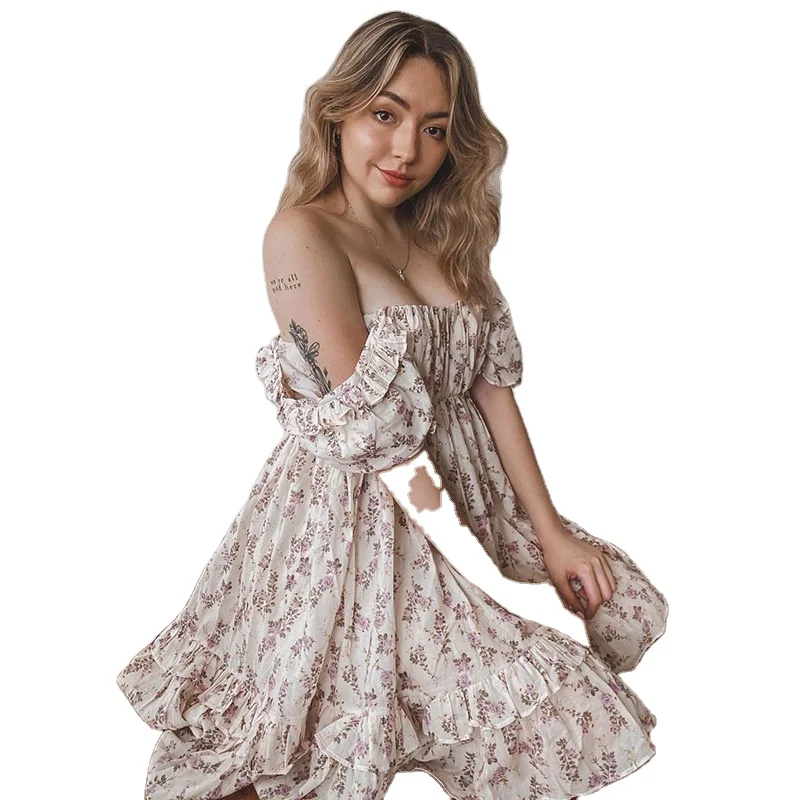Design Floral Print Dress Women Summer Dresses Clothing Elastic Vintage Square Neck Short Sleeve Long, 1colors
Design Floral Print Dress Women Summer Dresses Clothing Elastic Vintage Square Neck Short Sleeve Long, 1colors