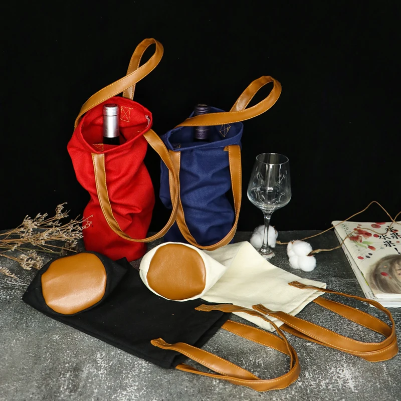 Factory Wholesale Upscale Wine Bag Canvas Bottle Packaging Bag High Quality Wine Tote Bags for Gift, Blue / red / black / yellow
Factory Wholesale Upscale Wine Bag Canvas Bottle Packaging Bag High Quality Wine Tote Bags for Gift, Blue / red / black / yellow