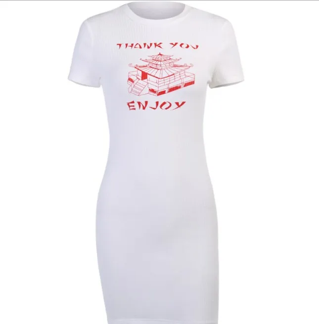 Chinese Tower Print Bodycon Fitted Cotton Knitted Short Mini Designer T Shirt Dress Women Girls, White
Chinese Tower Print Bodycon Fitted Cotton Knitted Short Mini Designer T Shirt Dress Women Girls, White