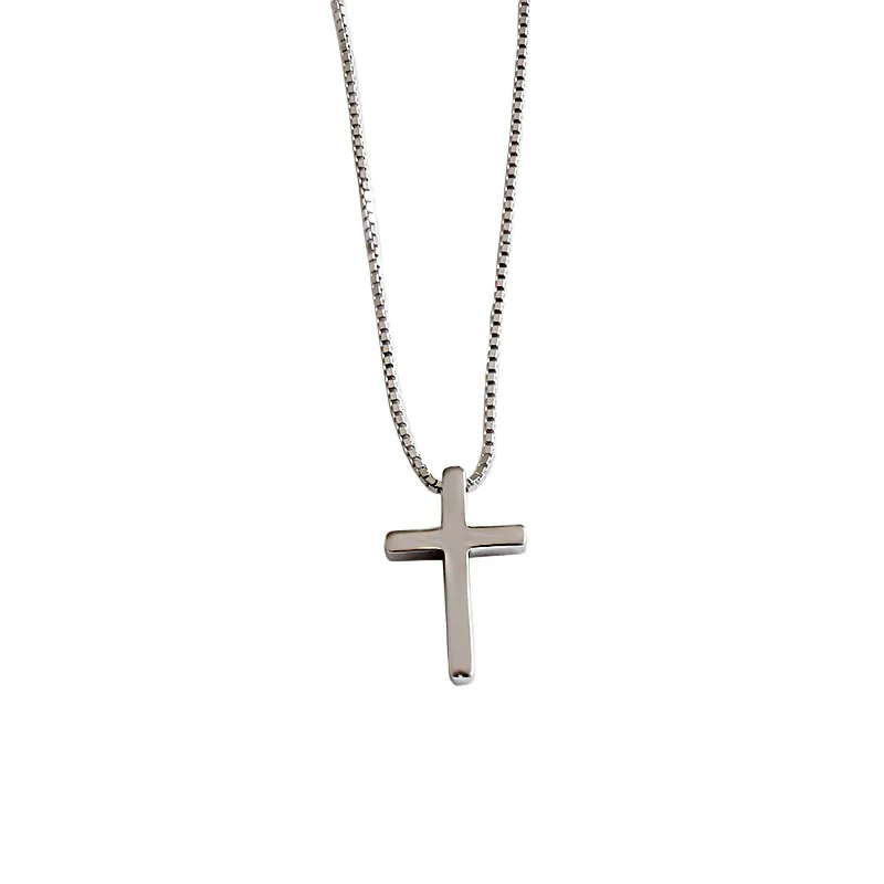 Danyang 925 Sterling Silver Simple Cross Pendant Necklace for Women Trendy Necklace 
Danyang 925 Sterling Silver Simple Cross Pendant Necklace for Women Trendy Necklace