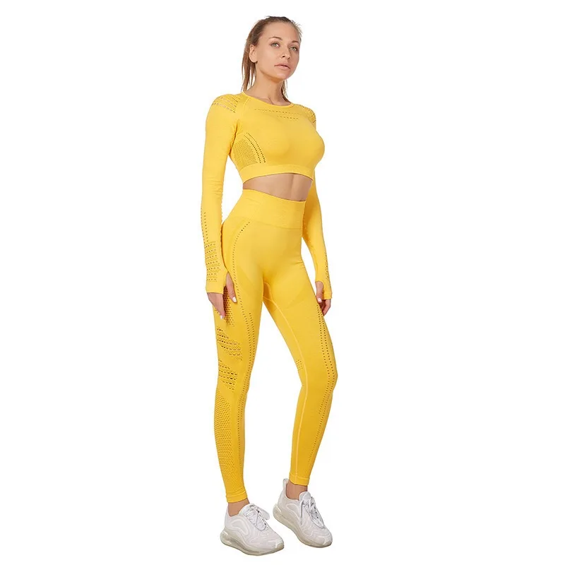 BBFX1740 Yellow Women's long-sleeved seamless yoga suits running sports fitness suits hollow leggings sports suits
BBFX1740 Yellow Women's long-sleeved seamless yoga suits running sports fitness suits hollow leggings sports suits