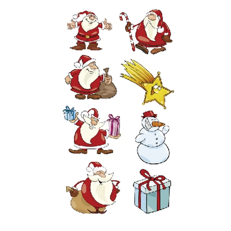 Wholesale OEM realistic color Christmas series children waterproof disposable tattoo stickers, Metallic / colorful / customized
Wholesale OEM realistic color Christmas series children waterproof disposable tattoo stickers, Metallic / colorful / customized