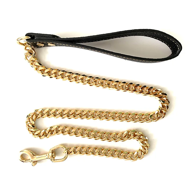 Wholesale Personalized custom15MM stainless steel pet leash chain Luxury Gold pet chain lead, As pictures
Wholesale Personalized custom15MM stainless steel pet leash chain Luxury Gold pet chain lead, As pictures
