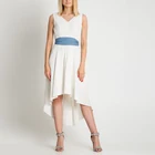Hot Sale Ladies Asymmetrical Hem Design Midi Formal Lady Dress