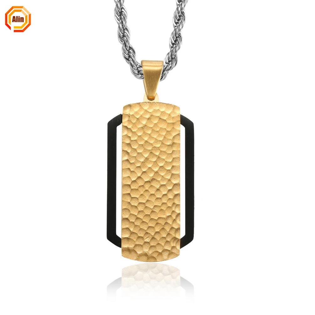 Men's Fashion New Stainless Steel Pendant Stainless Steel hammer Pattern Two-color Electroplating Necklace
Men's Fashion New Stainless Steel Pendant Stainless Steel hammer Pattern Two-color Electroplating Necklace