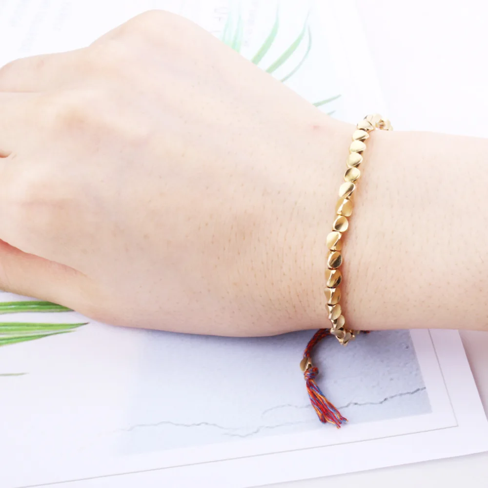 Yoga Tibetan Buddhism Copper Bead Bracelet Hand-woven Adjustable Tassel Bracelet, As pic
Yoga Tibetan Buddhism Copper Bead Bracelet Hand-woven Adjustable Tassel Bracelet, As pic