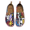 UIN Hot Sale Drop shipping Model Miss Charming Cat Beautiful Girls Fancy Color Painted Art Canvas Shoes