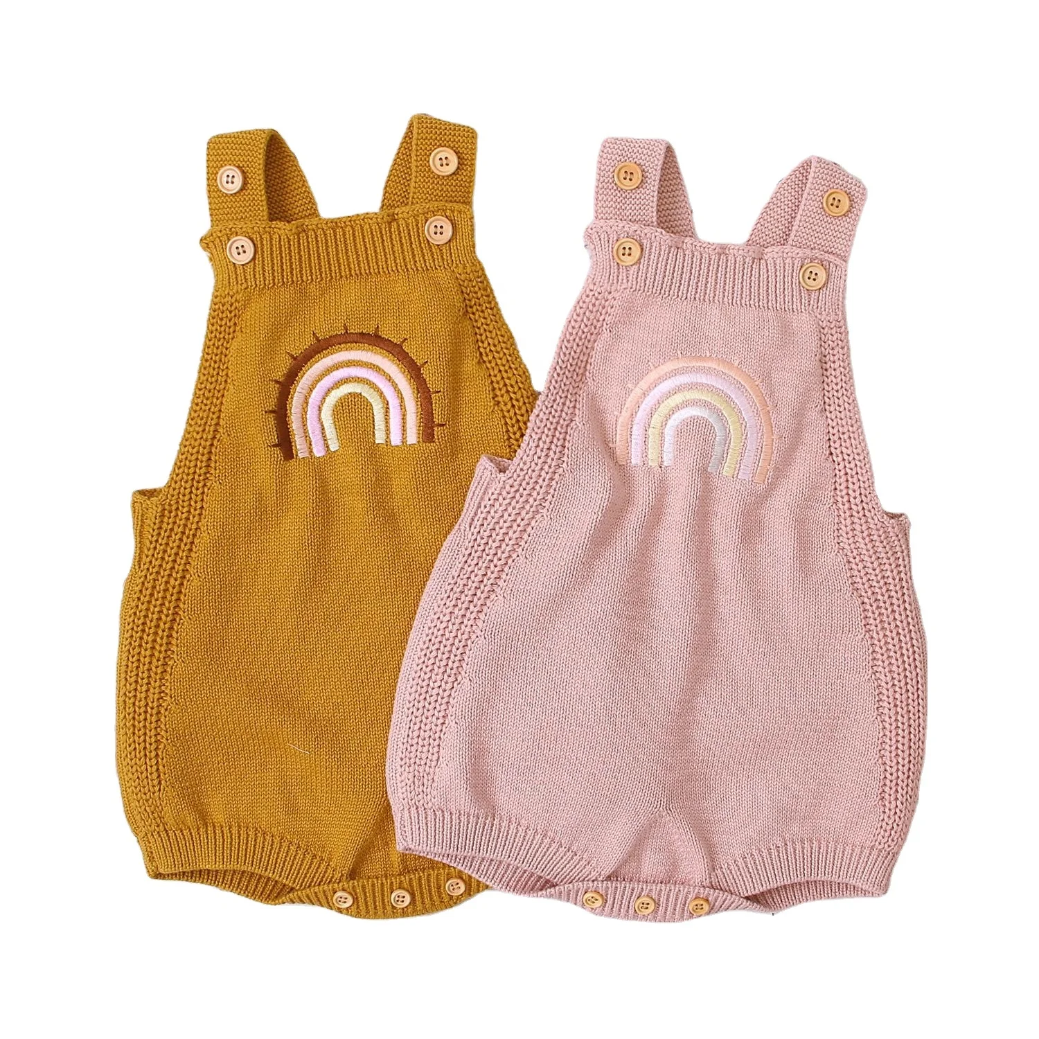 Newborn Baby Knitted Summer Clothing Sleeveless Button Rainbow baby romper bodysuit unisex
Newborn Baby Knitted Summer Clothing Sleeveless Button Rainbow baby romper bodysuit unisex