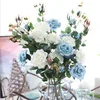 Shininglife Brand China suppliers wedding teal silk rose petals decorative artificial flowers