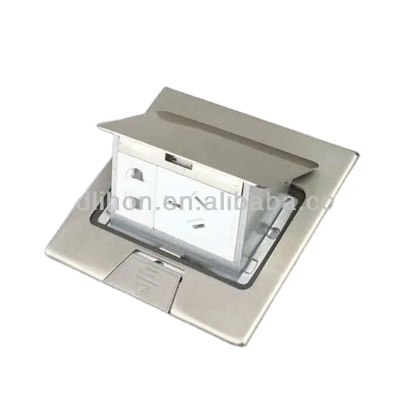 stainless steel pop-up floor outlet box