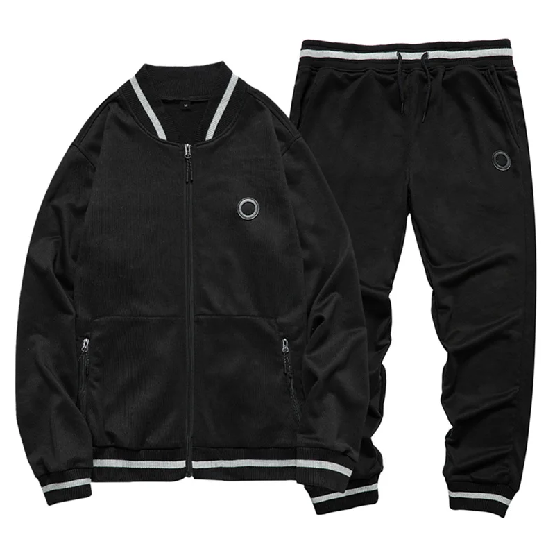Trendy Two Piece Sweatshirt Jogger Men's Casual Tracksuit Striped Trim Jogger Suit Set Fall Wear For Men, As picture
Trendy Two Piece Sweatshirt Jogger Men's Casual Tracksuit Striped Trim Jogger Suit Set Fall Wear For Men, As picture