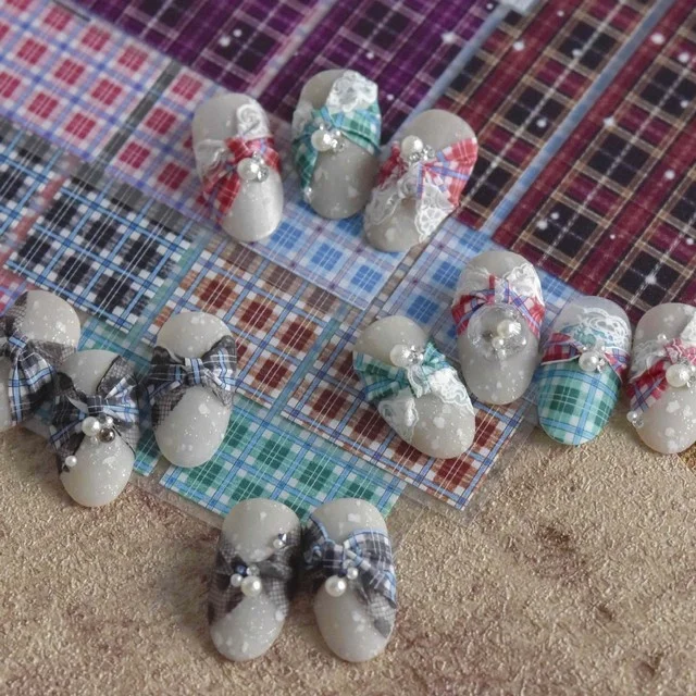 Paso Sico 4 Colors Latest Design Japanese Style Vintage Retro Plaid Pattern Bow Nail Art Sticker for Manicure Accessories
Paso Sico 4 Colors Latest Design Japanese Style Vintage Retro Plaid Pattern Bow Nail Art Sticker for Manicure Accessories